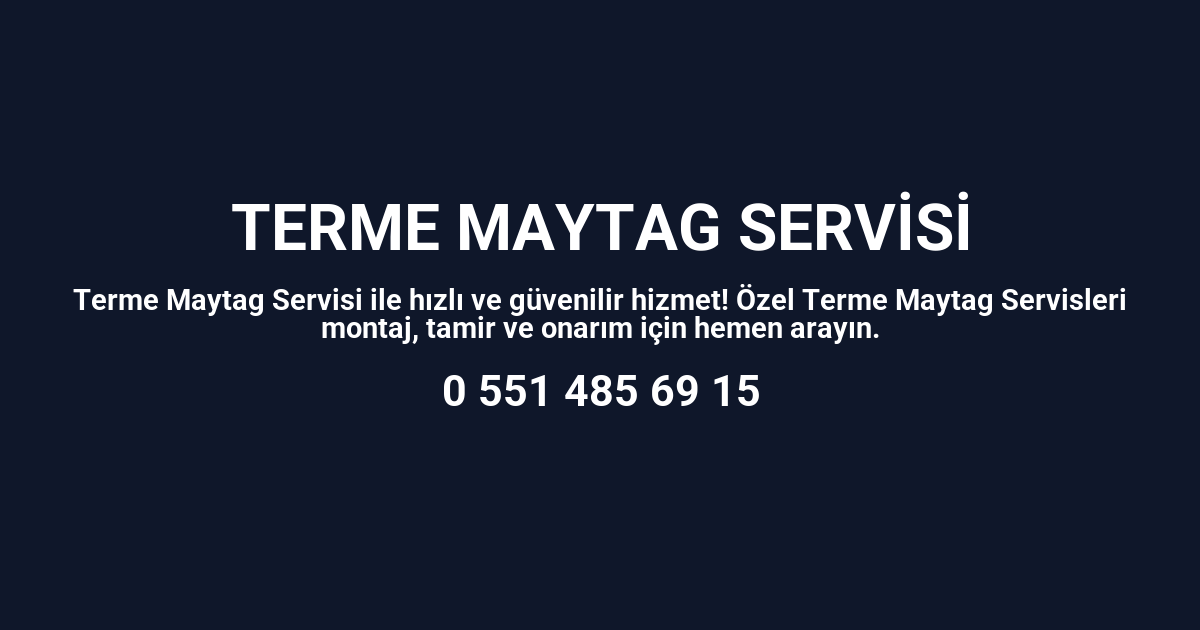 Terme Maytag Servisi